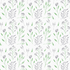 紫色花卉无缝背景图