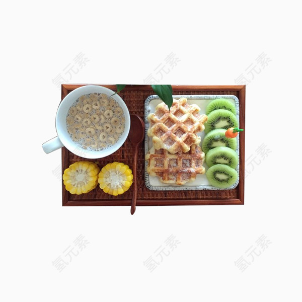 土司猕猴桃玉米早餐