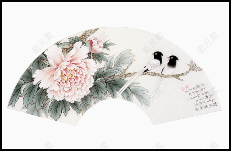 花鸟扇面