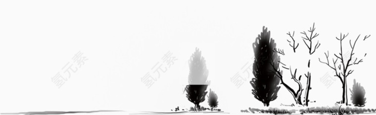 水墨树