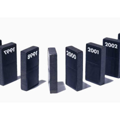 黑色年份多米诺骨牌