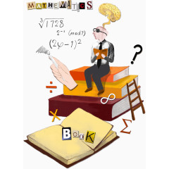 书本和商务男士