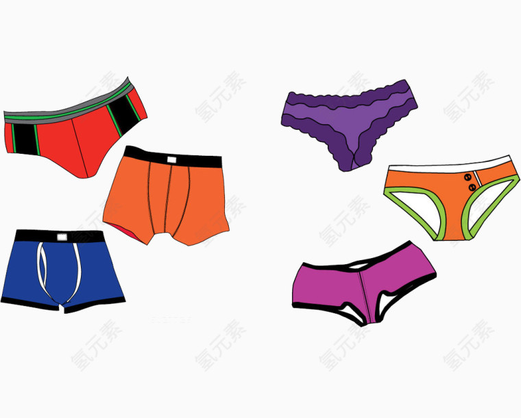 卡通手绘大裤衩