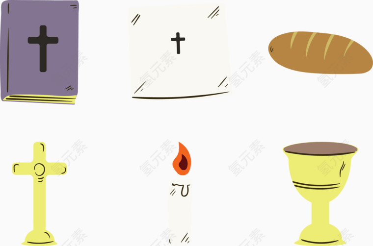 矢量教堂祭坛要素