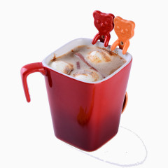 红色创意陶瓷水杯