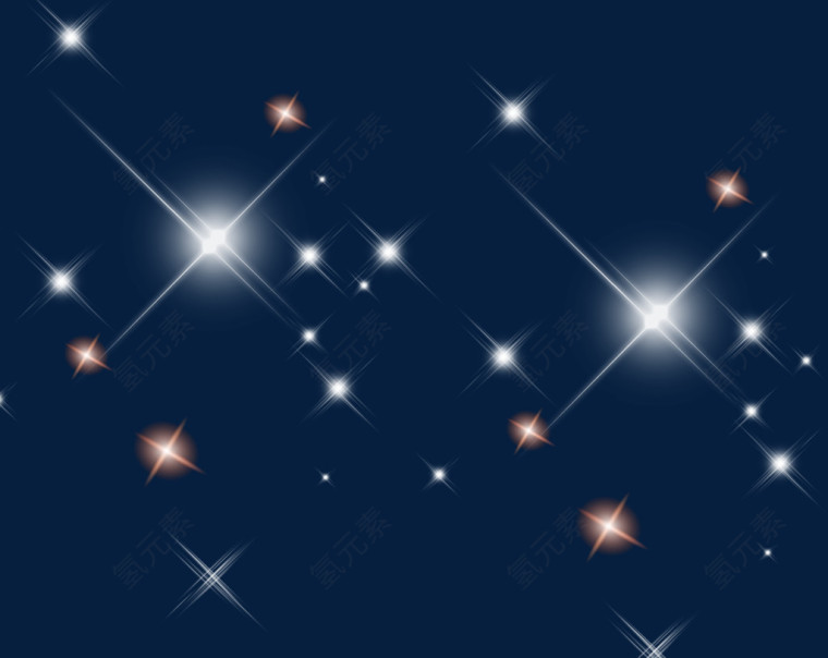 发光星星彩色图案