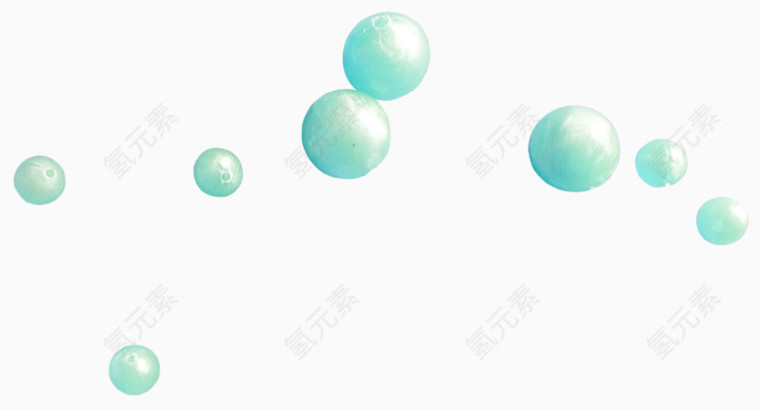 蓝色漂浮圆球