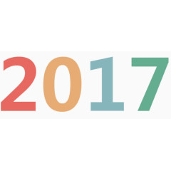 新年数字彩色图表