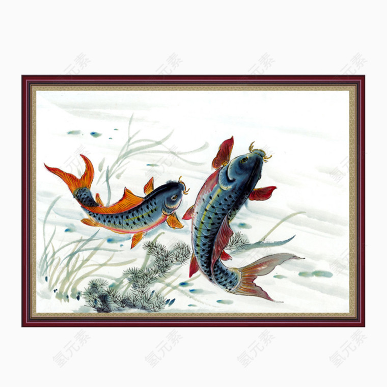 国画鲤鱼