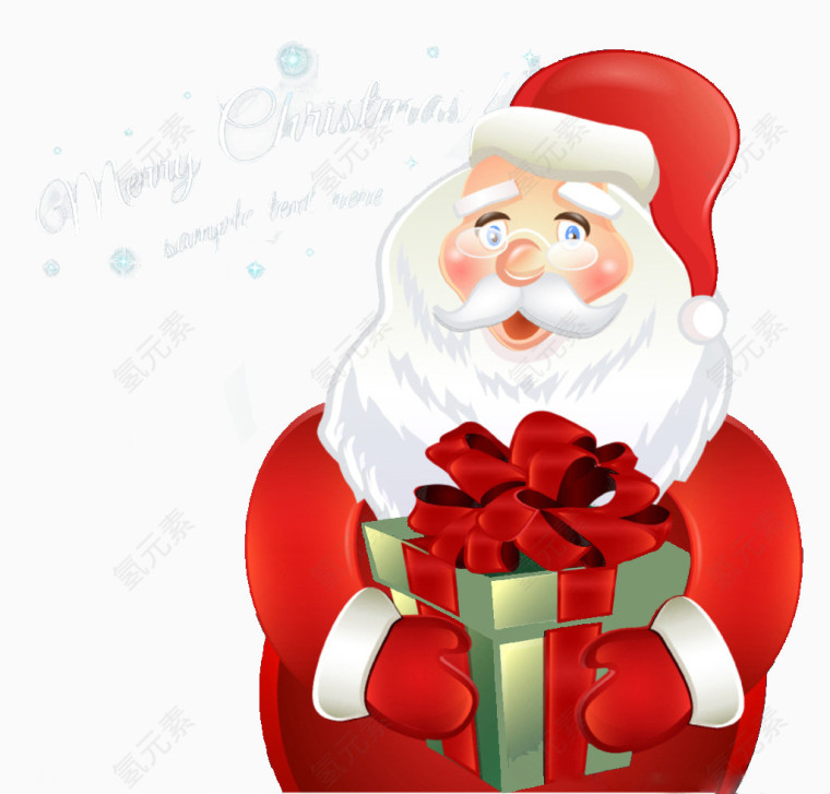 圣诞老人送礼免费PNG素材