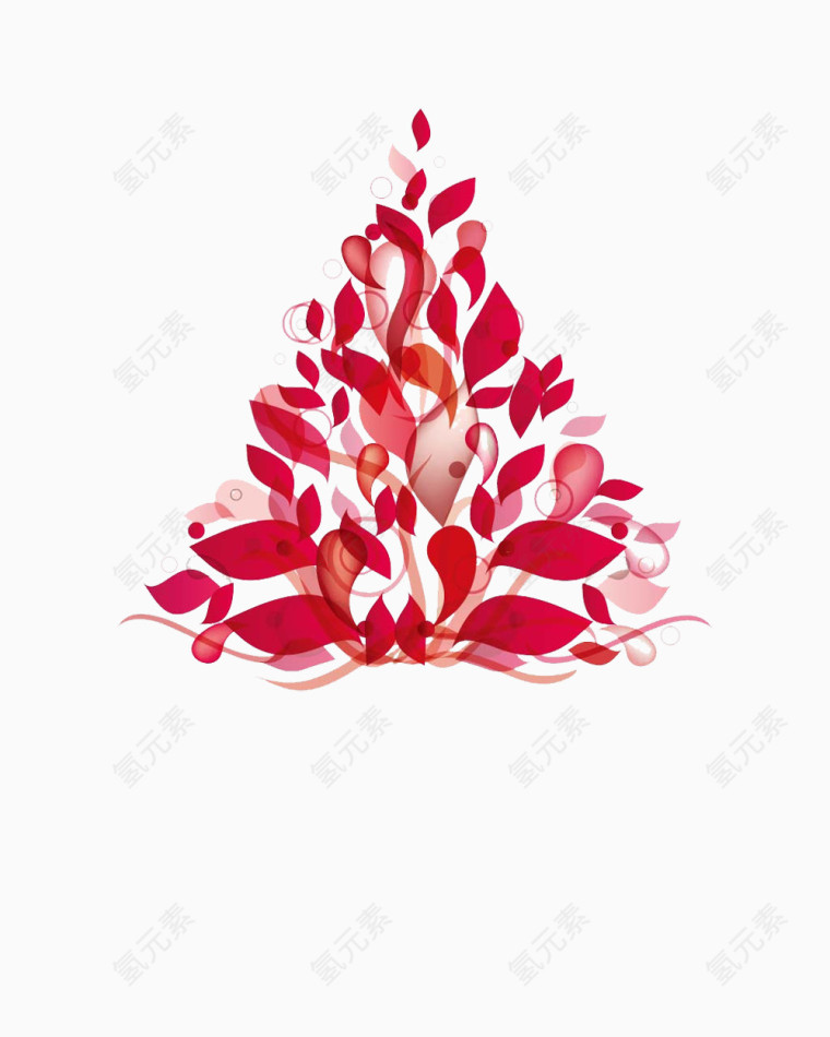 红色圣诞树图片素材