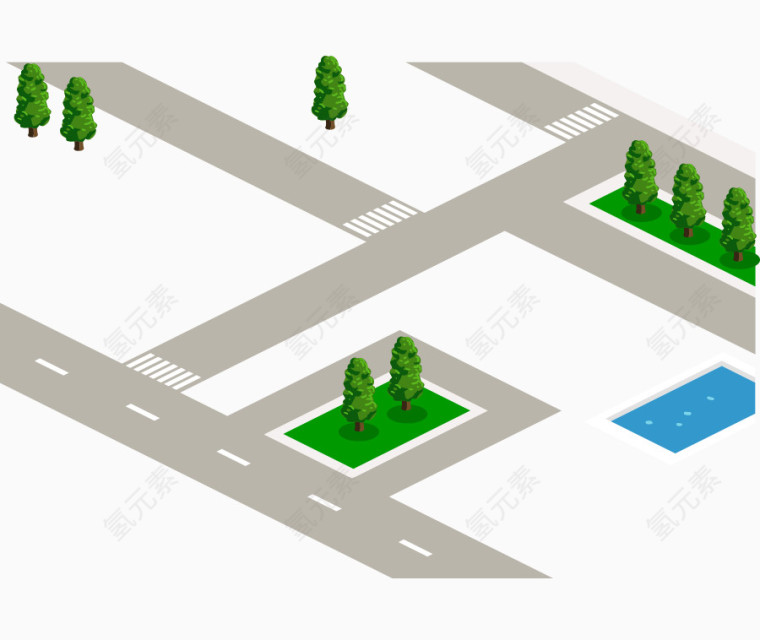 矢量建筑设计道路