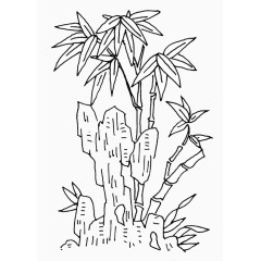 端午节效果元素水墨翠竹简笔