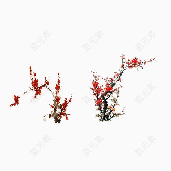 寒雪冬梅