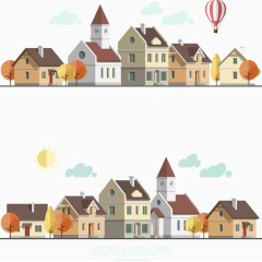 装饰热气球城镇