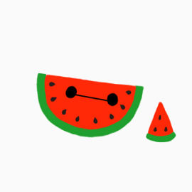 卡通西瓜贴图
