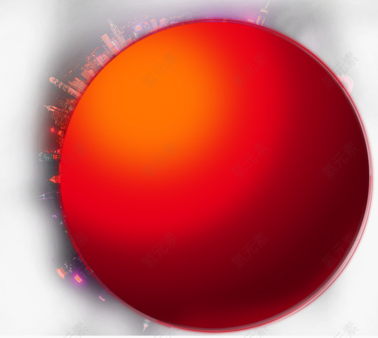 红色球体