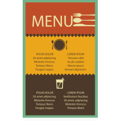 矢量简约菜谱设计