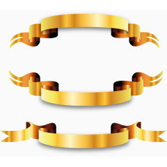 矢量手绘金色标签