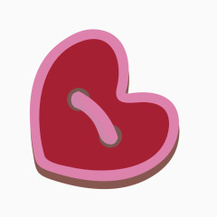 矢量旗袍纽扣红色心形