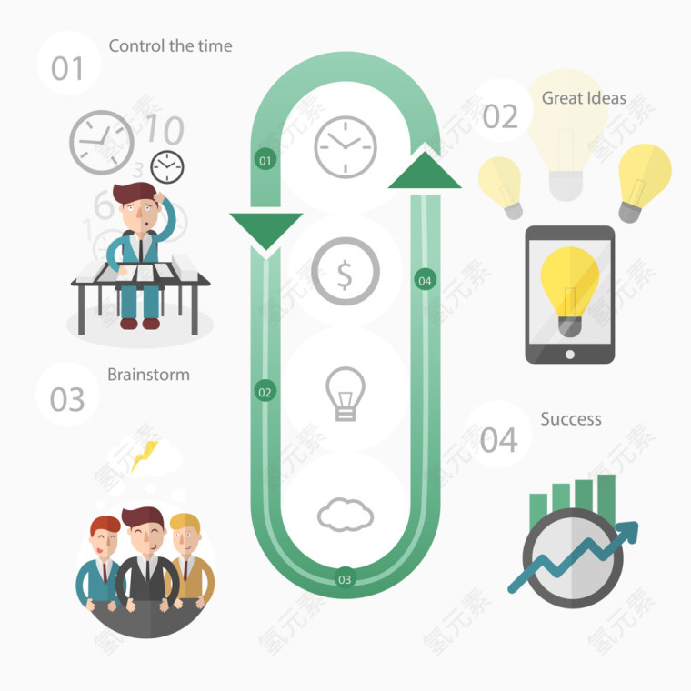 矢量时间规划素材