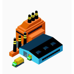 彩色车间卡通图