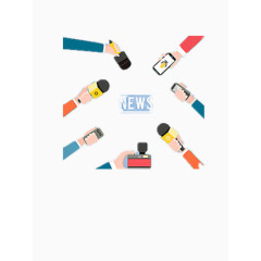 采访新闻抽象矢量图