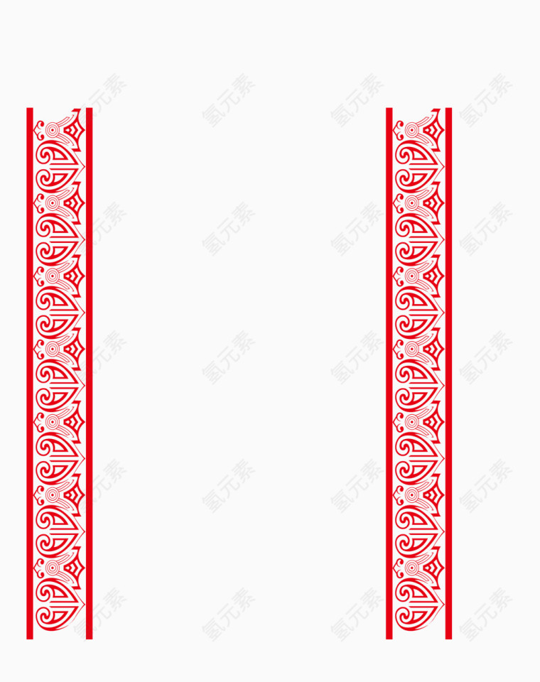 红色新年快乐边框