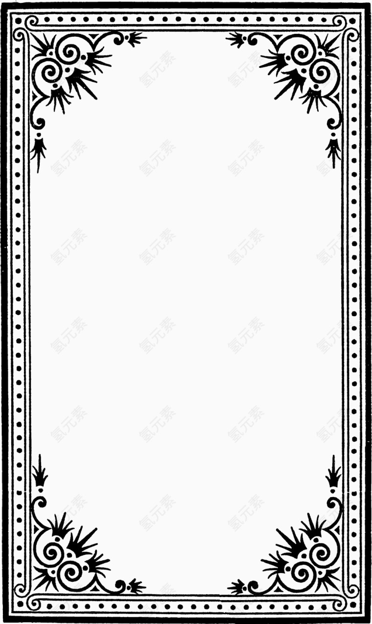 黑白边框