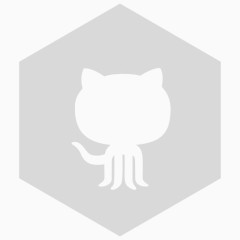 GitHub灰色六自由社会图标