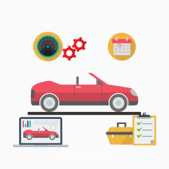矢量扁平跑车数据图