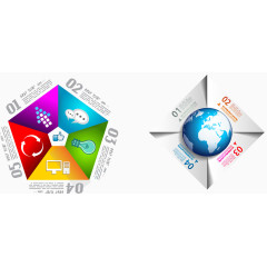 矢量多边形分类素材