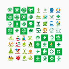 药瓶LOGO标志矢量图