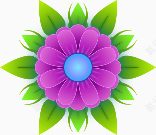 紫色花朵装饰图案