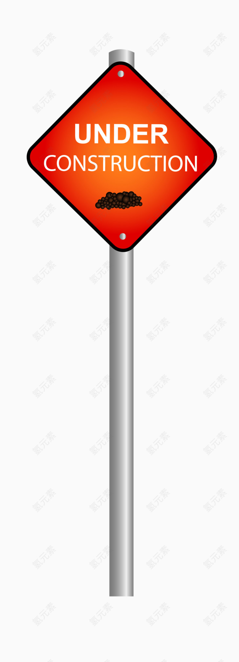 交通警示杆png素材
