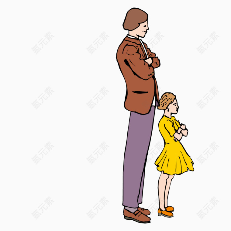 戴着女儿的妈妈