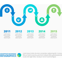 蓝色箭头时间轴