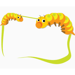 毛毛虫装饰图案 广告免抠素材