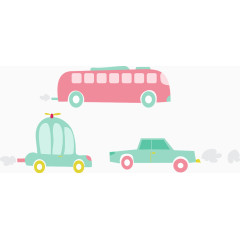 汽车大巴卡通矢量图