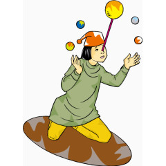 杂技表演矢量
