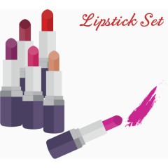 不同颜色的口红