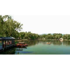 圆明园河边风景