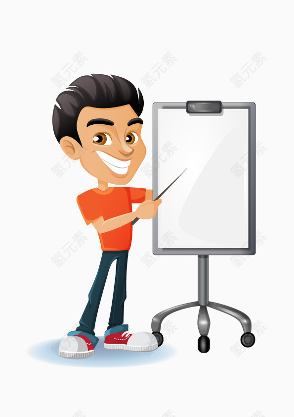 矢量演讲的帅哥