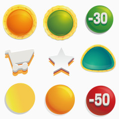 矢量多彩DM单小图标元素