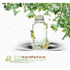 童话瓶子爬山虎