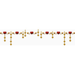 爱心手绘珠帘七夕情人节