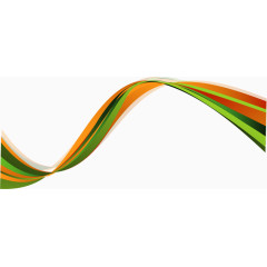 矢量手绘彩色曲线