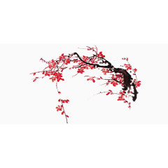 梅花水墨画