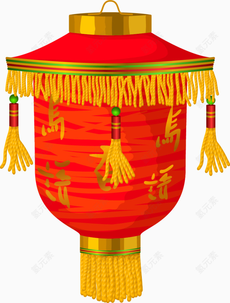 矢量手绘红灯笼