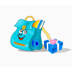 唯美卡通可爱书包书本礼物盒